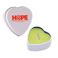 Lemon Chiffon Heart Tin Candle